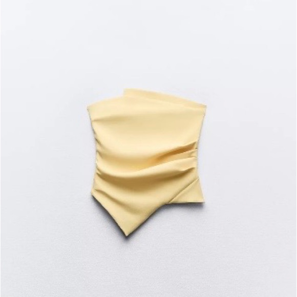 ZARA STRAPLESS RUCHED TOP - Picture 1 of 2